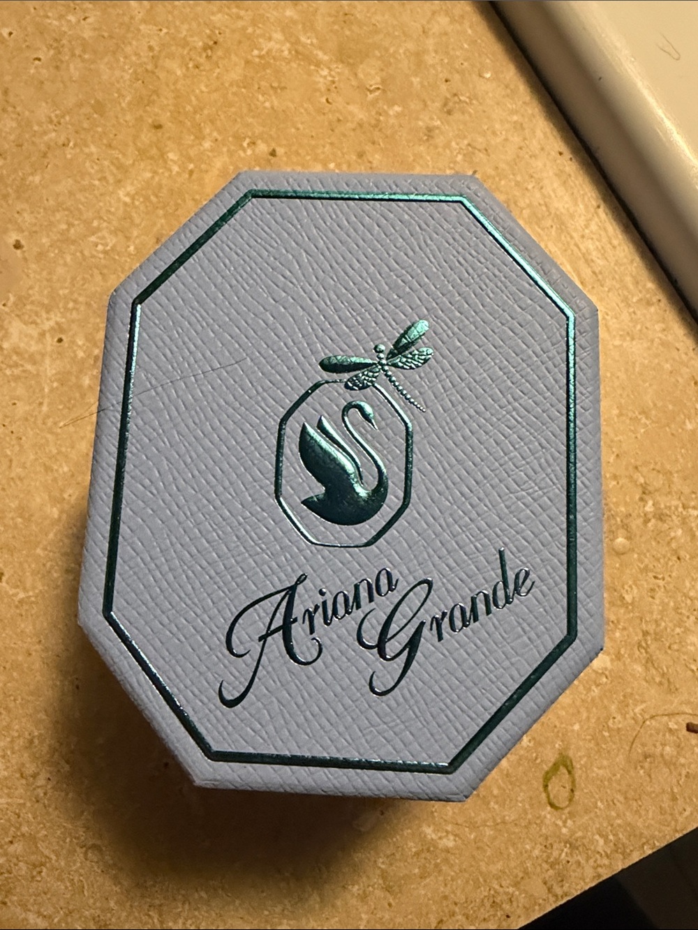 Ariana Grande Light Blue Jewelry Box with Teal Foil Accents